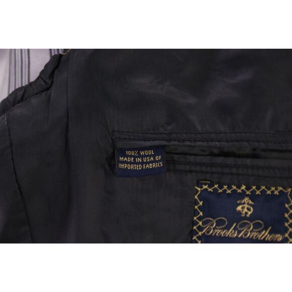 Brooks Brothers Made in USA Recent Gray Pinstripe 2-Btn Suit Blazer Jacket 43L - Picture 8 of 9